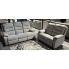 Como 3 + 2 Light Grey Fabric Electric Recliners With Usb - Ex-Display Showroom Model 51022