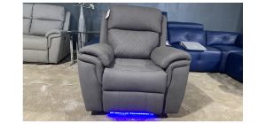 Deny Dark Grey Electric Recliner Armchair With Led Lighting Usb Port