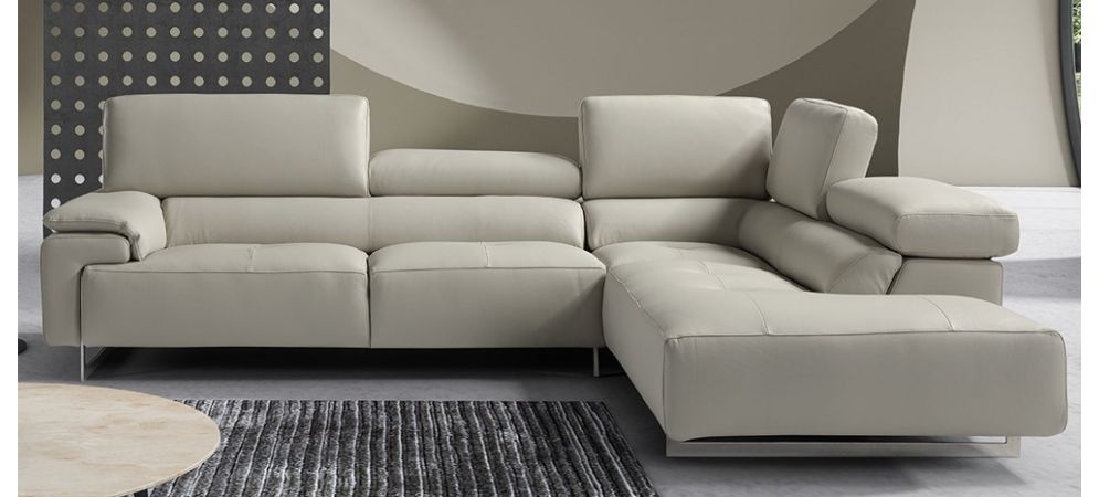 semi aniline leather corner sofa